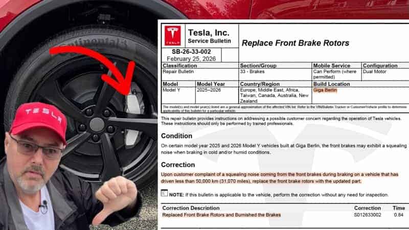 Tesla Service Bulletin 26-33-002
