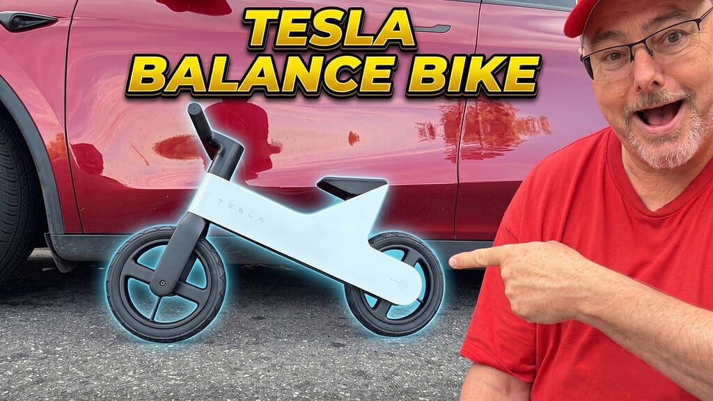 Tesla Balance Bike for Kids featured in BCTESLAGUY original unboxing and assembly video
